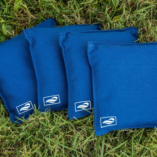 Triumph 16 oz. Canvas Duck Bean Bags with Tub, Blue, 4PK - 12-0055BL-3W