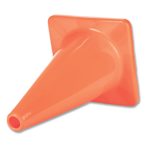 Champion Sports Hi-Visibility Vinyl Cones, 18" Tall, Fluorescent Orange, 10.63" x 10.63" Base - C18OR