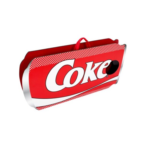 Toy Time Coca Cola Cornhole Outdoor Game Set, 2 Wooden Coke Can-Shaped Corn Hole Toss Boards with 8 Bean Bags - 518570PBS