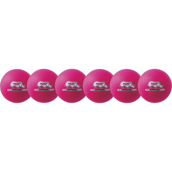 Champion Sports Rhino Skin LwBon DodgeBall, 6", Pink, PK6 - RXD6NPSET