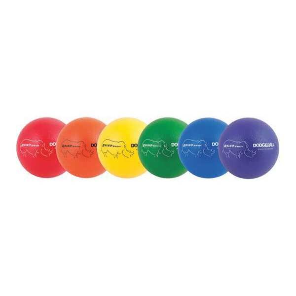 Champion Sports Rhino Skin LwBon DodgeBall, 8", Muti, PK6 - RXD8SET