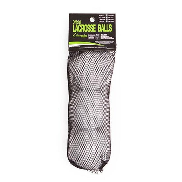 Perfectpitch NOCSAE Lacrosse Ball Set; White - Set of 3 - PE51445