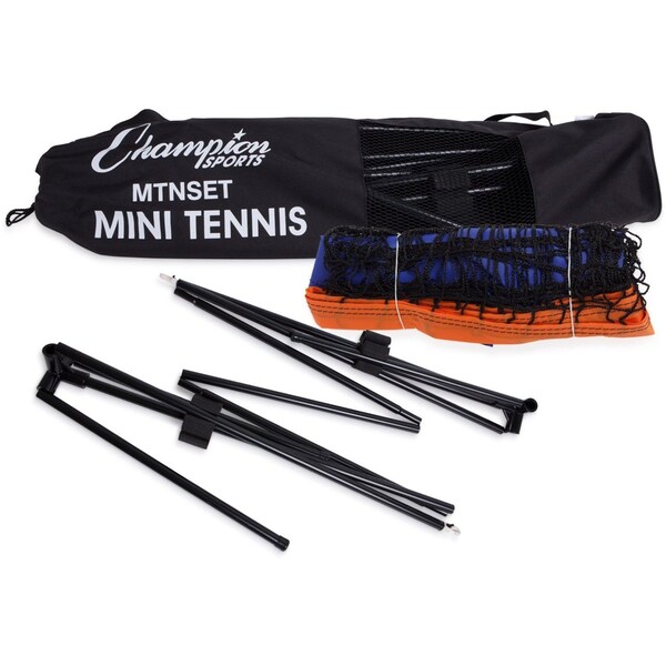 Champion Sports Mini Tennis Net, 10ft Wx3ft H, w/Case - MTNSET