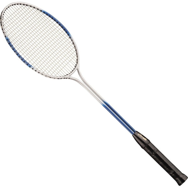 Champion Sports Double Steel Shaft Badminton Racket, Steel/Red - CSIBR30