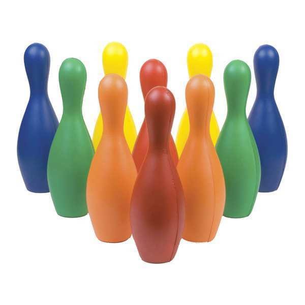 Champion Sports Rhino Skin Foam Bowling Pin Set, PK12 - FBPINSETCLR