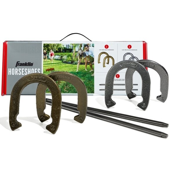 Franklin Sports Horseshoes Set, Cast Iron - 50020