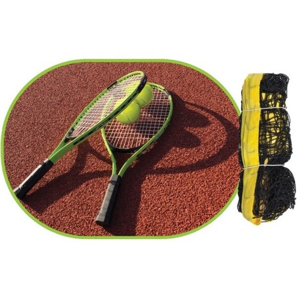 Champion Sports Tennis Net Set, 2 Rackets Balls, Net - PTNSET