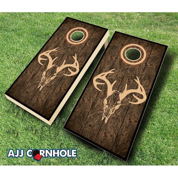 Mkf Collection By Mia K. Farrow AJJCornhole Camo Skull Ebony Theme Cornhole Set with Bags - 8 x 24 x 48 in. - AJ13126