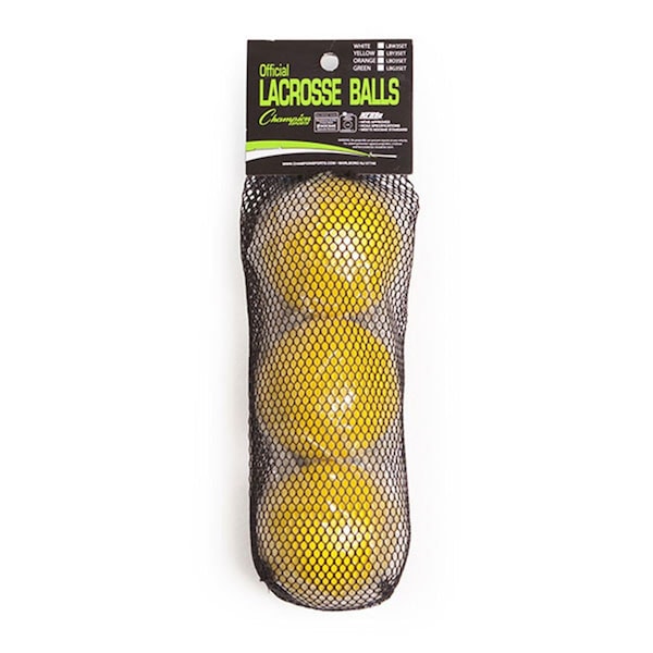 Perfectpitch NOCSAE Lacrosse Ball Set, Yellow - Set of 3 - PE22062