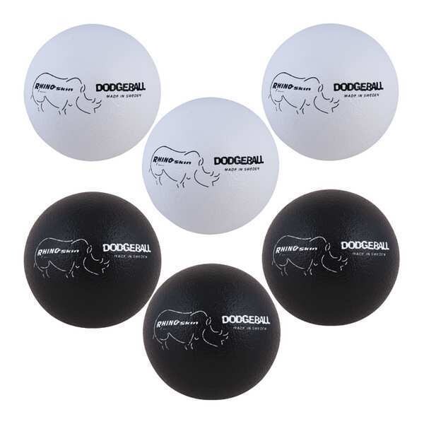 Champion Sports Rhino Skin DodgeBall, 7", Blk/Wht, PK6 - RXD7BWSET