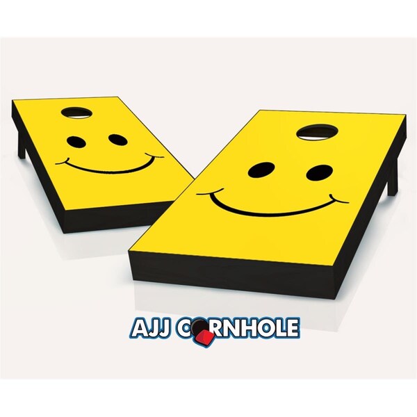 Mkf Collection By Mia K. Farrow AJJCornhole Smiley Theme Cornhole Set with Bags - 8 x 24 x 48 in. - AJ13033