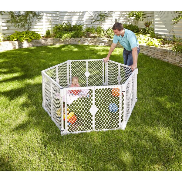 North States Industries North States Superyard Gray 26 in. H X 18.5 in. W Plastic Child Safety Gate - 8666