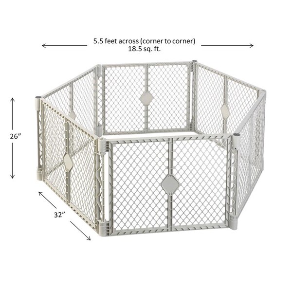 North States Industries North States Superyard Gray 26 in. H X 18.5 in. W Plastic Child Safety Gate - 8666