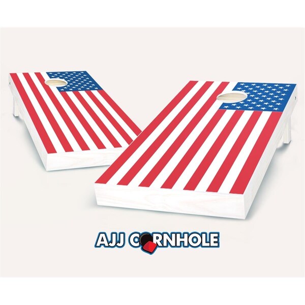 Mkf Collection By Mia K. Farrow AJJCornhole American Flag Cornhole Set with Bags - 8 x 24 x 48 in. - 107-AMERICANFLAG