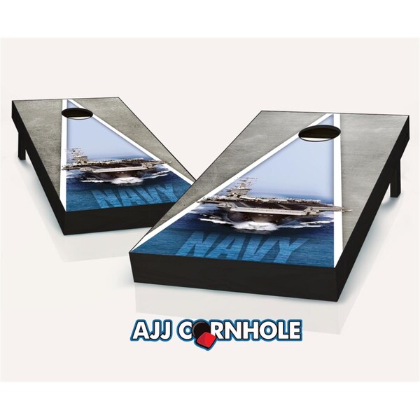 Mkf Collection By Mia K. Farrow US Navy Theme Cornhole Set with Bags - 8 x 24 x 48 in. - 107-NAVY