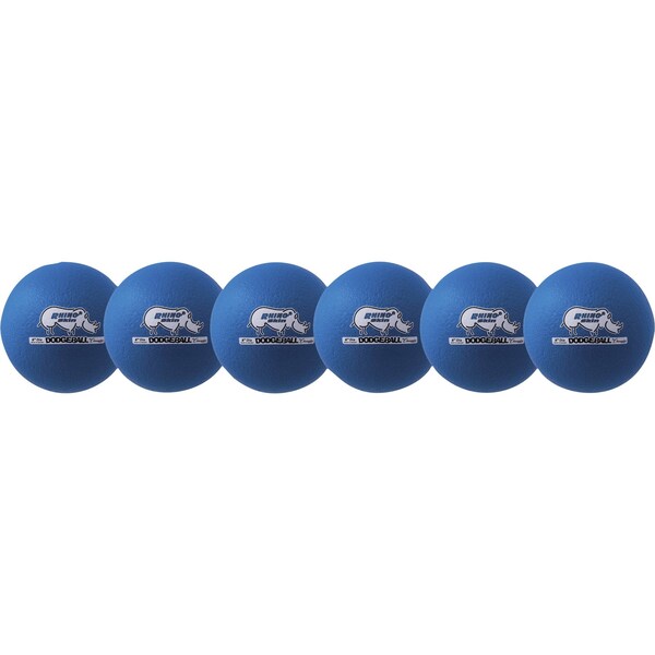 Champion Sports Rhino Skin LwBon DodgeBall, 6", Blue, PK6 - RXD6NBLSET