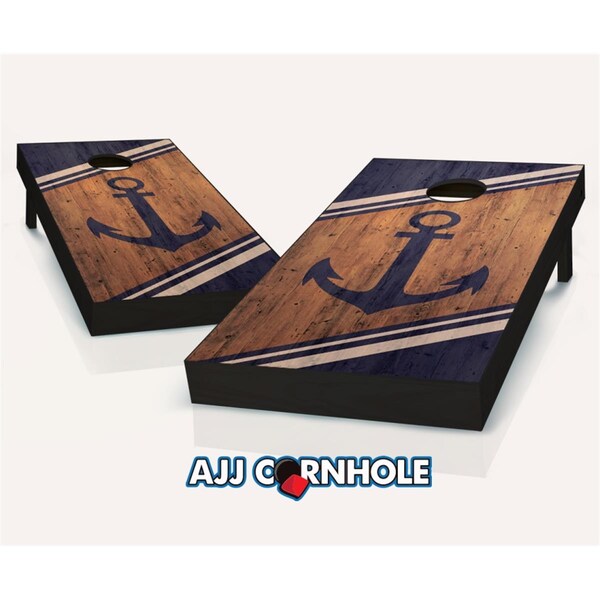 Mkf Collection By Mia K. Farrow Anchor Theme Cornhole Set with bags - 8 x 24 x 48 in. - 107-ANCHOR