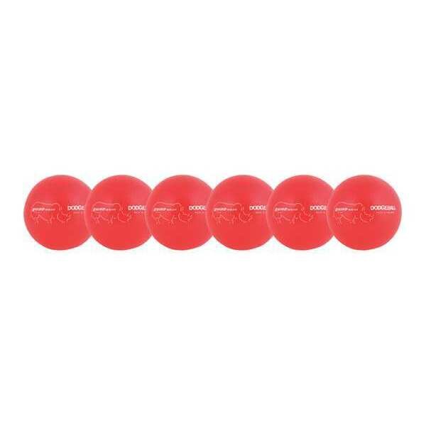 Champion Sports Rhino Skin LwBon DodgeBall St, 6", Red, PK6 - RXD6NRDSET