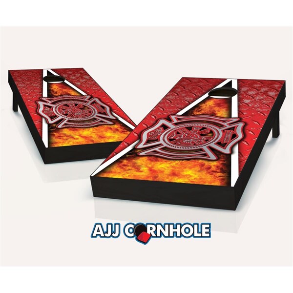 Mkf Collection By Mia K. Farrow Fireman Theme Cornhole Set with Bags - 8 x 24 x 48 in. - 107-FIREMAN