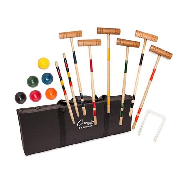 Champion Sports Champion Sports CRQSET 28 x 3.5 x 9.5 in. Deluxe Croquet Tournament Set - CRQSET