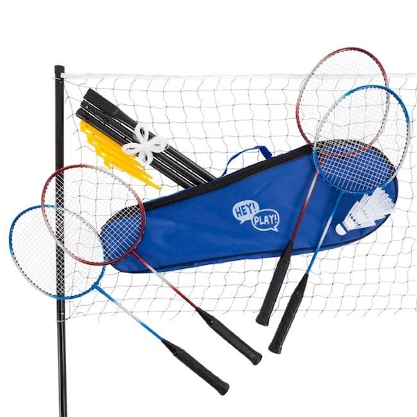 Hey Play Hey Play 80-DZ-BD Badminton Set Complete Outdoor Yard Game - 80-DZ-BD