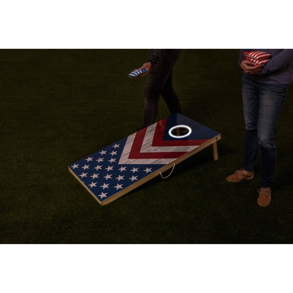 Triumph Patriotic LED 2x4 All-Wood Cornhole Set - 35-8010-3