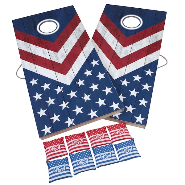 Triumph Patriotic LED 2x4 All-Wood Cornhole Set - 35-8010-3