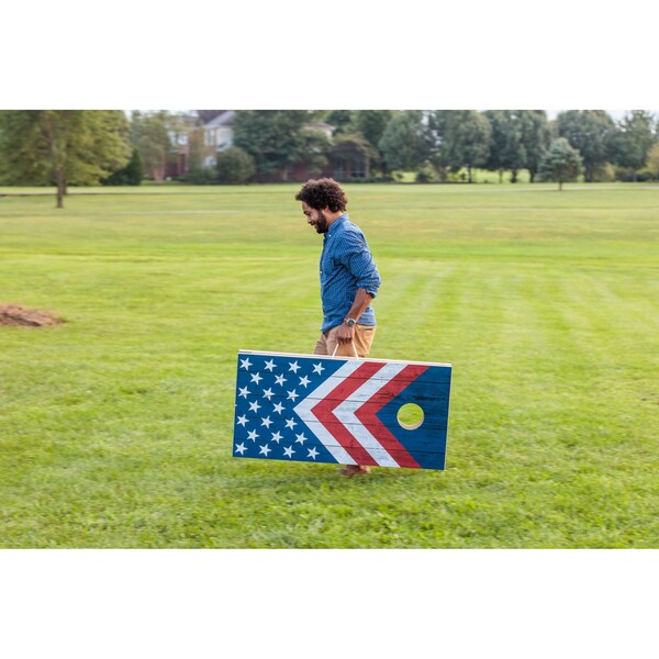 Triumph Patriotic LED 2x4 All-Wood Cornhole Set - 35-8010-3