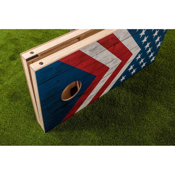 Triumph Patriotic LED 2x4 All-Wood Cornhole Set - 35-8010-3