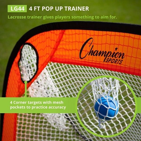 Champion Sports Lacrosse Pop Up Target Trainer, 4 ft - LG44