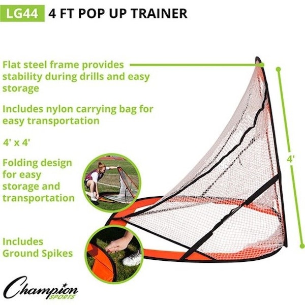 Champion Sports Lacrosse Pop Up Target Trainer, 4 ft - LG44
