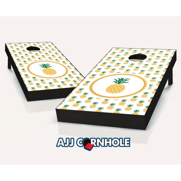 Mkf Collection By Mia K. Farrow Pineapple Theme Cornhole Set with Bags - 8 x 24 x 48 in. - 107-PINEAPPLE
