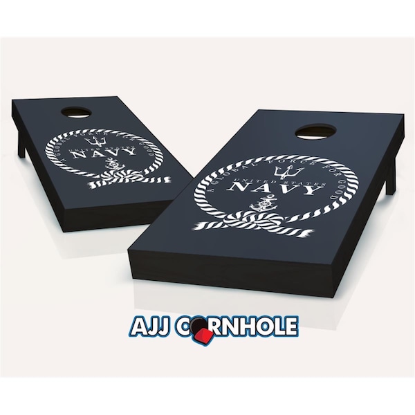 Mkf Collection By Mia K. Farrow US Navy Global Force for Good Theme Cornhole Set with Bags - 8 x 24 x 48 in. - 107-NAVYGLOBALFORCE