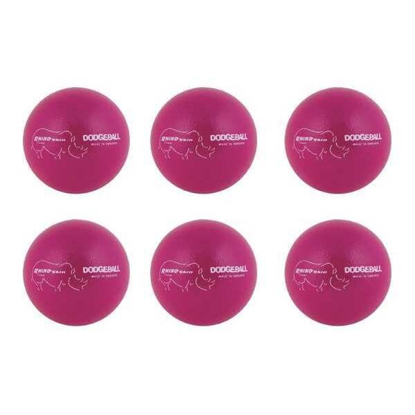Champion Sports Rhino Skin LwBon DodgeBall, 6", Viot, PK6 - RXD6NVSET