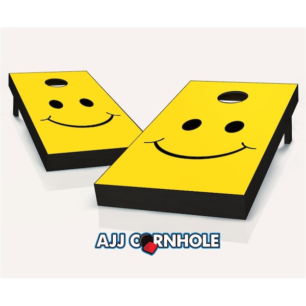Mkf Collection By Mia K. Farrow Smiley Theme Cornhole Set with Bags - 8 x 24 x 48 in. - 107-SMILEY