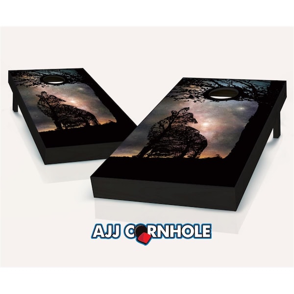 Mkf Collection By Mia K. Farrow Wolf Woods Theme Cornhole Set with Bags - 8 x 24 x 48 in. - 107-WOLFWOODS