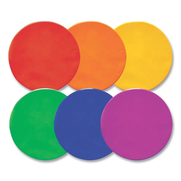 Champion Sports Extra Large Poly Marker Set, 12" dia, Assorted Colors, PK6 - XLMSPSET
