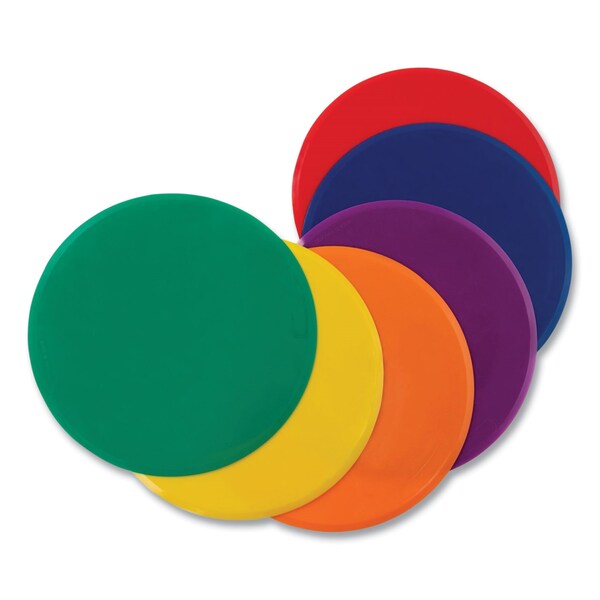 Champion Sports Extra Large Poly Marker Set, 12" dia, Assorted Colors, PK6 - XLMSPSET