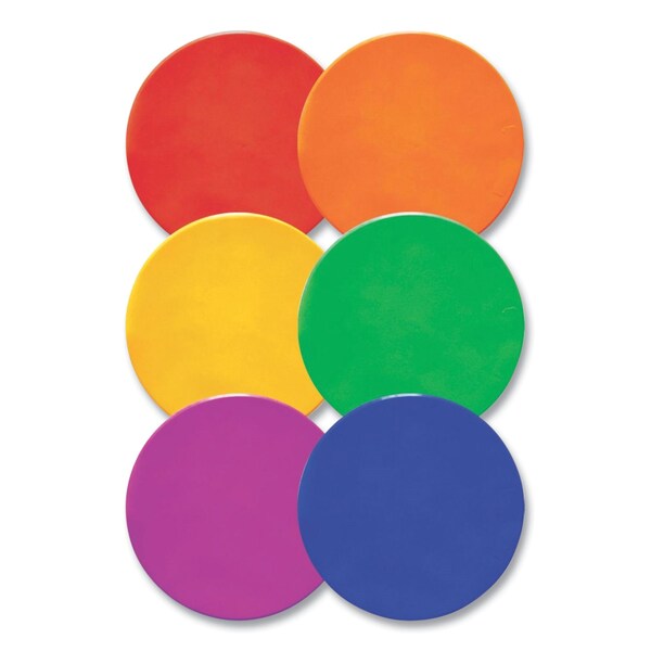 Champion Sports Extra Large Poly Marker Set, 12" dia, Assorted Colors, PK6 - XLMSPSET