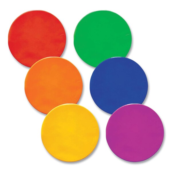 Champion Sports Extra Large Poly Marker Set, 12" dia, Assorted Colors, PK6 - XLMSPSET