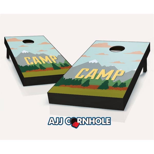 Mkf Collection By Mia K. Farrow AJJCornhole Camp Theme Cornhole Set with Bags - 8 x 24 x 48 in. - AJ13109