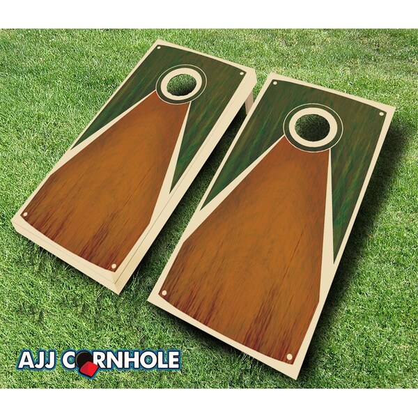 Mkf Collection By Mia K. Farrow Tarpis Green Chestnut Theme Cornhole Set with Bags - 8 x 24 x 48 in. - 109-TARPISGREEN