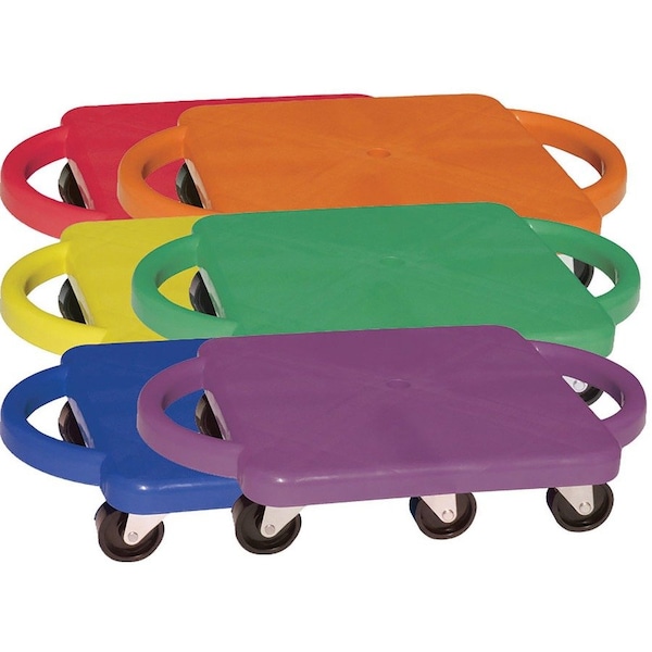 Champion Sports Scooter Set, w/Swivel Casters, 12"x12", 6/ST, AST - CSIPGHSET