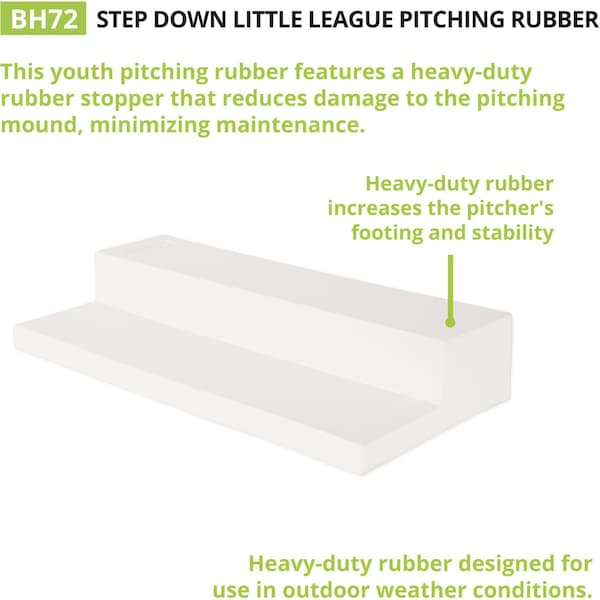 Champion Sports Little League Step Down Pitching Rubber - BH72