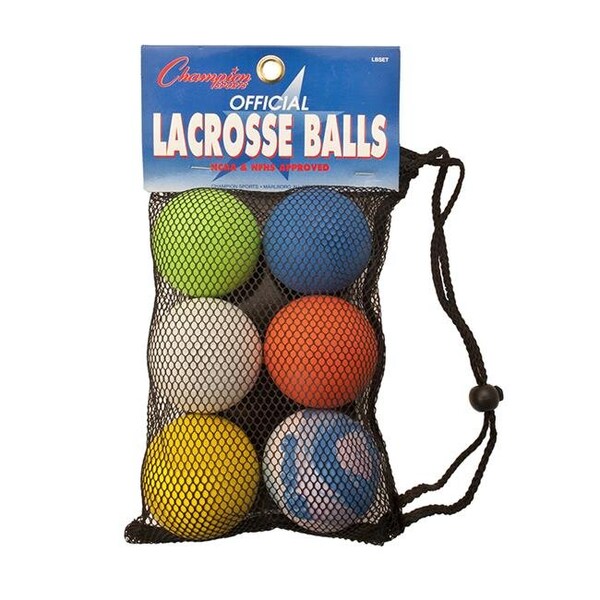 Champion Sports Champion Sports CHSLBSET Lacrosse Ball Official Size; Set of 6 - CHSLBSET