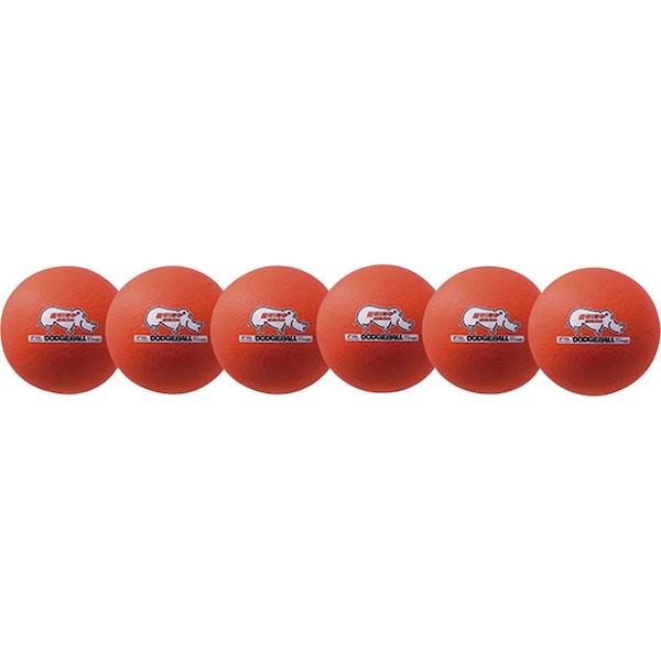 Champion Sports Rhino Skin DodgeBall, 6" LwBon, Org, PK6 - RXD6NOSET