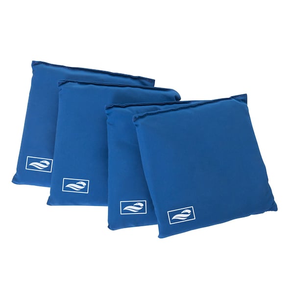 Triumph 6 in. x 6 in. 12.5 oz. Microfiber Bean Bags with Tub, Red and Blue, 8PK - 12-0040-3
