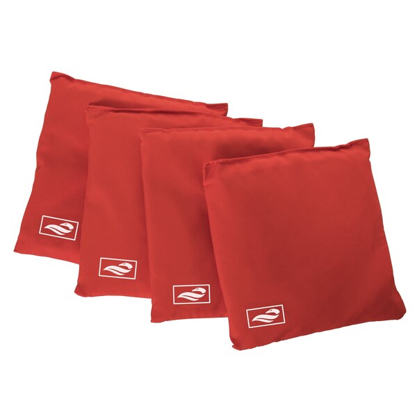 Triumph 6 in. x 6 in. 12.5 oz. Microfiber Bean Bags with Tub, Red and Blue, 8PK - 12-0040-3