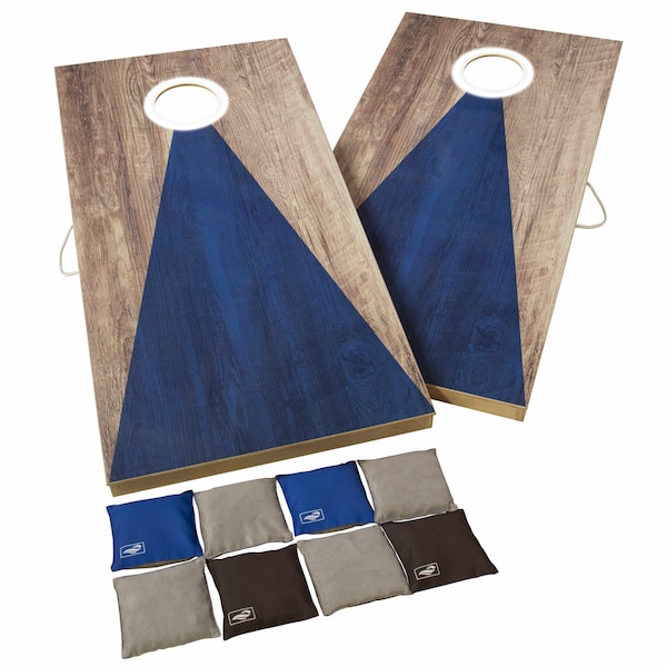 Triumph LED 2X4 Blue/Grey All-Wood Bag Toss - 35-8020-3