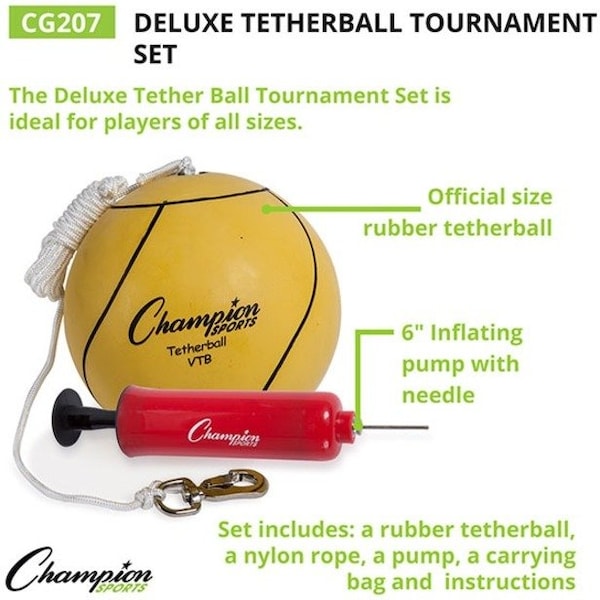 Champion Sports Deluxe TetherBall, Tournament Set - CG207